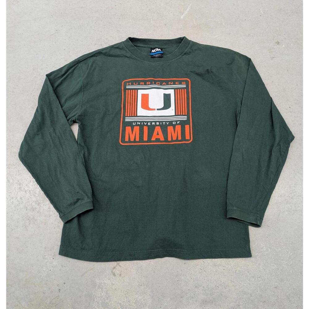 Vintage University of Miami NCAA Long Sleeve Shirt